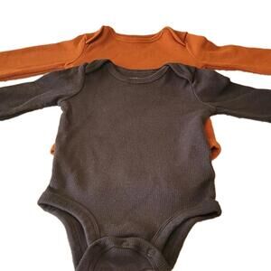 Simple Joys By Carter 12 Months Long Sleeve Thermal Shirts Lot Of 2 Snap Closure